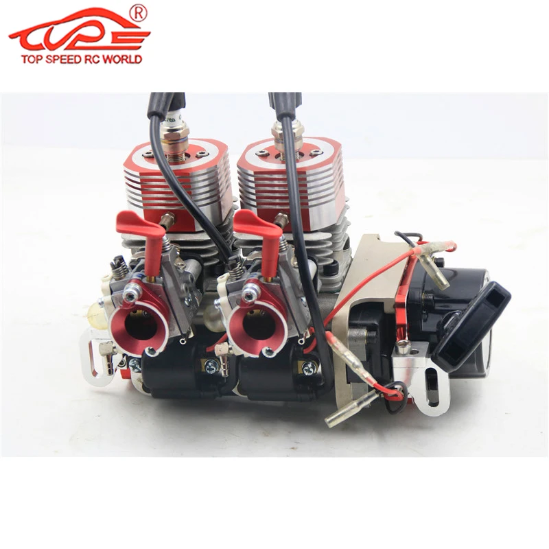 52cc or 58cc Twin-cylinder Gas Engine for Rc Boat Toy Parts