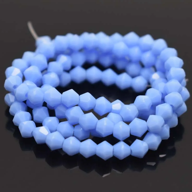 195pcs 4mm shiny Crystal Bead Bicone Glass Beads Loose Spacer Bead Austria Faceted Crystal Beads For DIY Jewelry Making