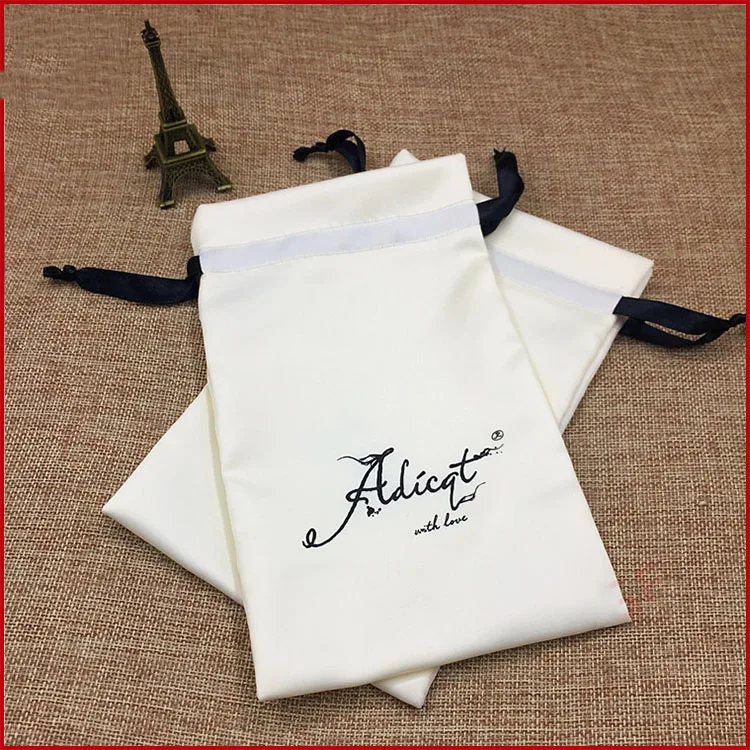 Silk bags Jewelry Satin Bag Product Packaging Pouches Custom Logo Drawstring Bags Wholesale