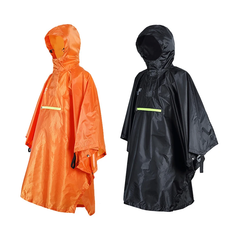 

2022 Summer Women Waterproof Rain Poncho Cycling Bicycle Raincoat Reflective Strip 230T Titafo Camping Rainwear Clothes Covers