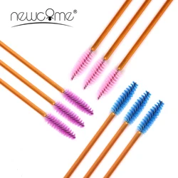 NEWCOME 50PCS High Quality Soft Eyelash Extension Disposable Mascara Wand Brush Applicator Eyelash Brush Makeup Tool