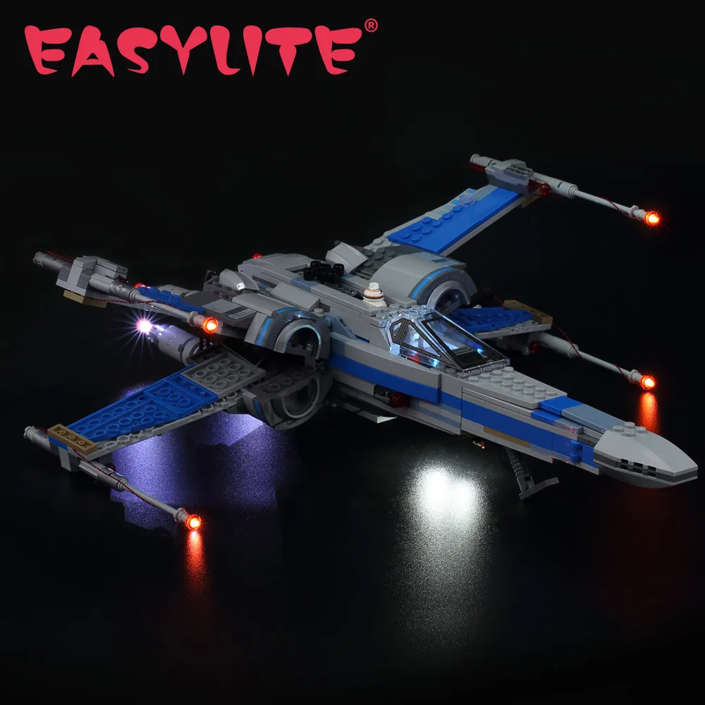 LED Light Set For 75102 Compatible With 05029 05004 X-wing Fighter DIY Toys Blocks Bricks Only Lighting Kit Not Include Model