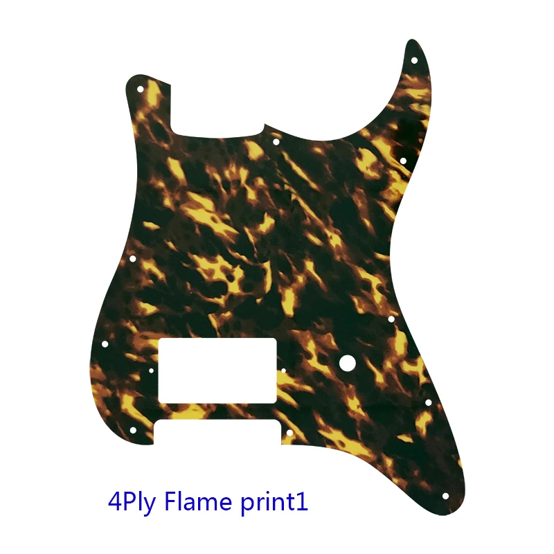 Xin Yue Guitar Parts For FD US 11 Mounting Screw Hole Standard Start H PAF Guitar Pickguard With Brige Humbucker Flame Pattern