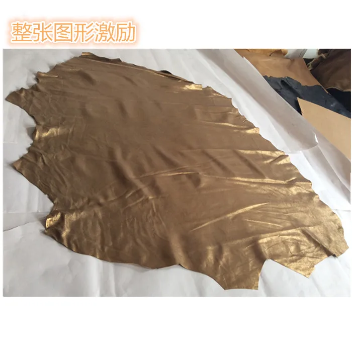 Coating gold goat skin real leather first layer Genuine leather soft whole skin leather material 0.3-0.4mm