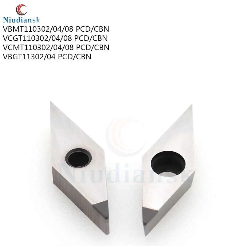 VCMT VCGT110302 110304 110308 VBMT VBGT110302 110304 110308 PCD CBN CNC Lathe Diamond Insert Cutting Blade Internal Turning Tool