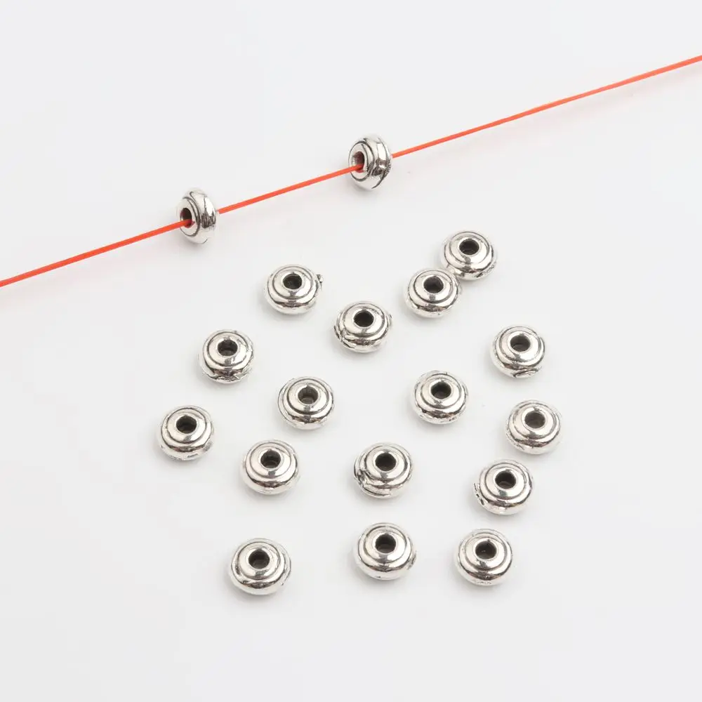 50 Stück, 32 verschiedene Arten, gemischte Metall-Abstandshalter-Perlen mit unterschiedlichen Lochgrößen für die Herstellung von Schmuck, Armbändern, Halsketten und Ohrringen – Großhandel. – Detail 5