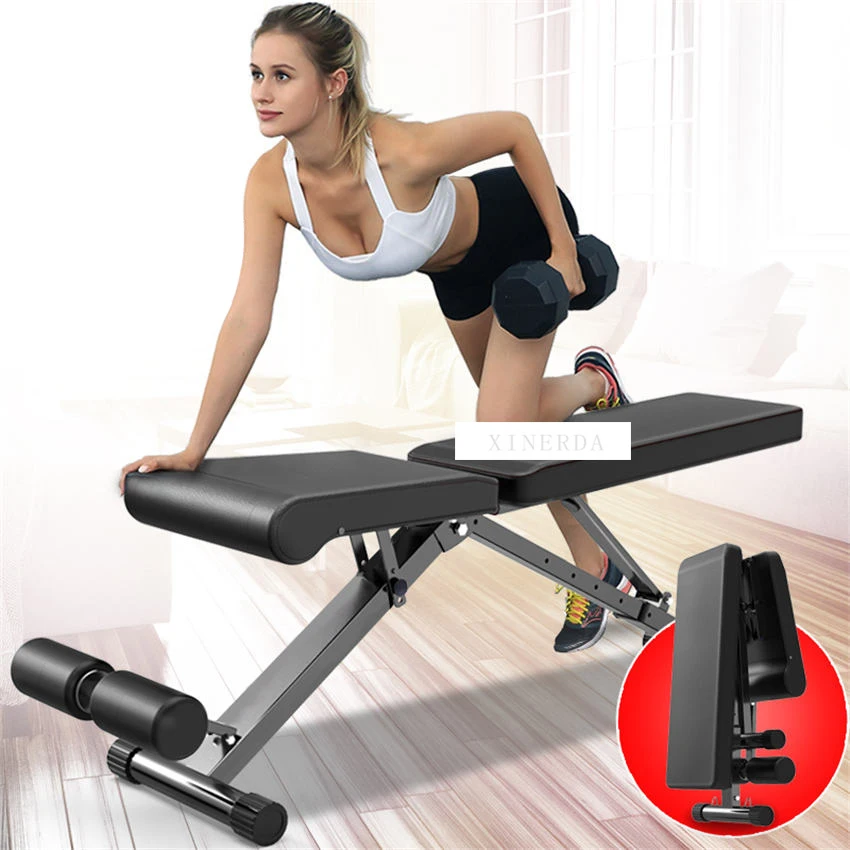 V303X3 Portable Dumbbell Stool Body Building Sit-Up Bench Household Fitness Chair Mutational Aerobics Stool Fitness Equipment