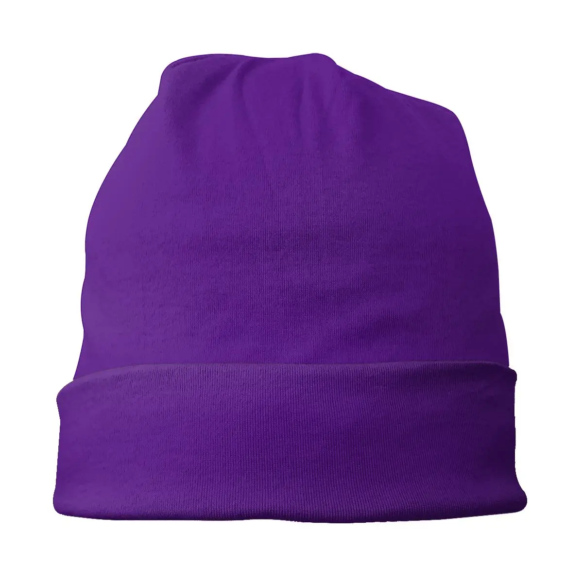 Just Purple Solid Color Bonnet Hat Hip Hop Street Skullies Beanies Hat for Men Women Knitting Hats Summer Warm Unisex Cap