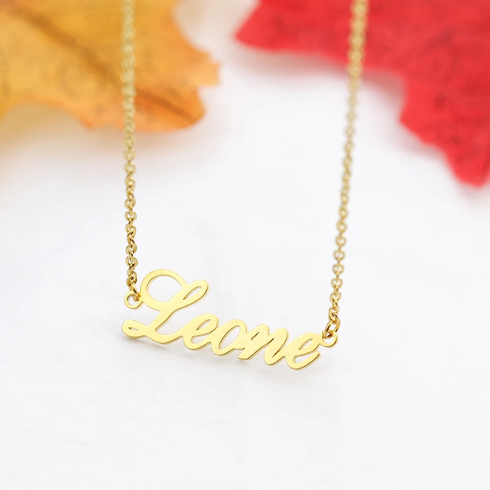 Custom 1-5 Multiple Names Necklace Kids Personalized Nameplate Choker Necklaces Mom Dad Jewelry Stainless Steel Necklace