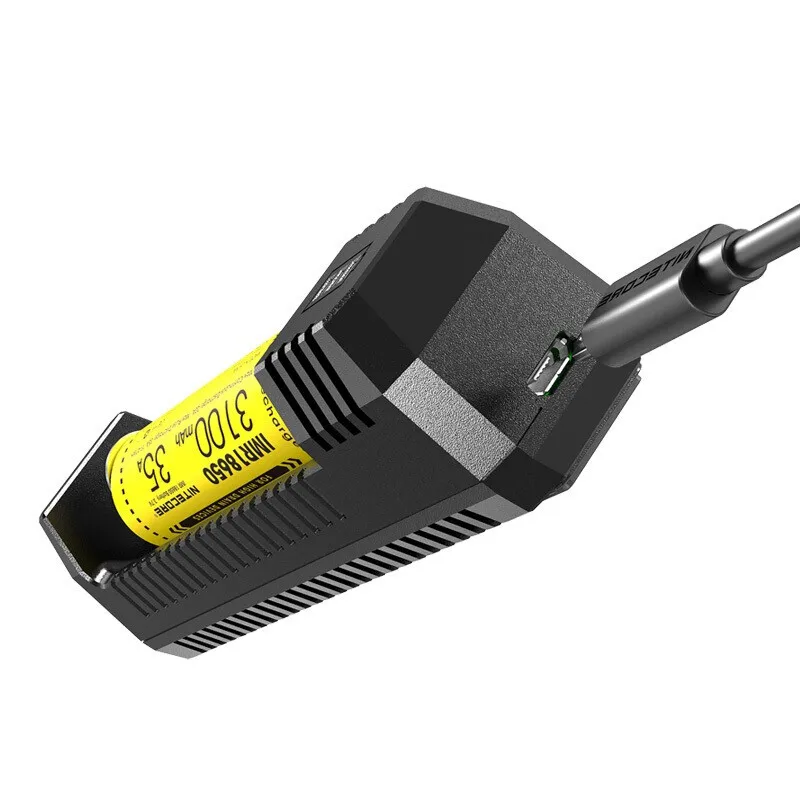 الأصلي NITECORE UI1 المحمولة USB ليثيوم أيون شاحن بطارية تيار مستمر 5 فولت/1A 5 واط ليثيوم أيون/IMR 21700 بطارية شاحن متوافق ل 3.7 فولت