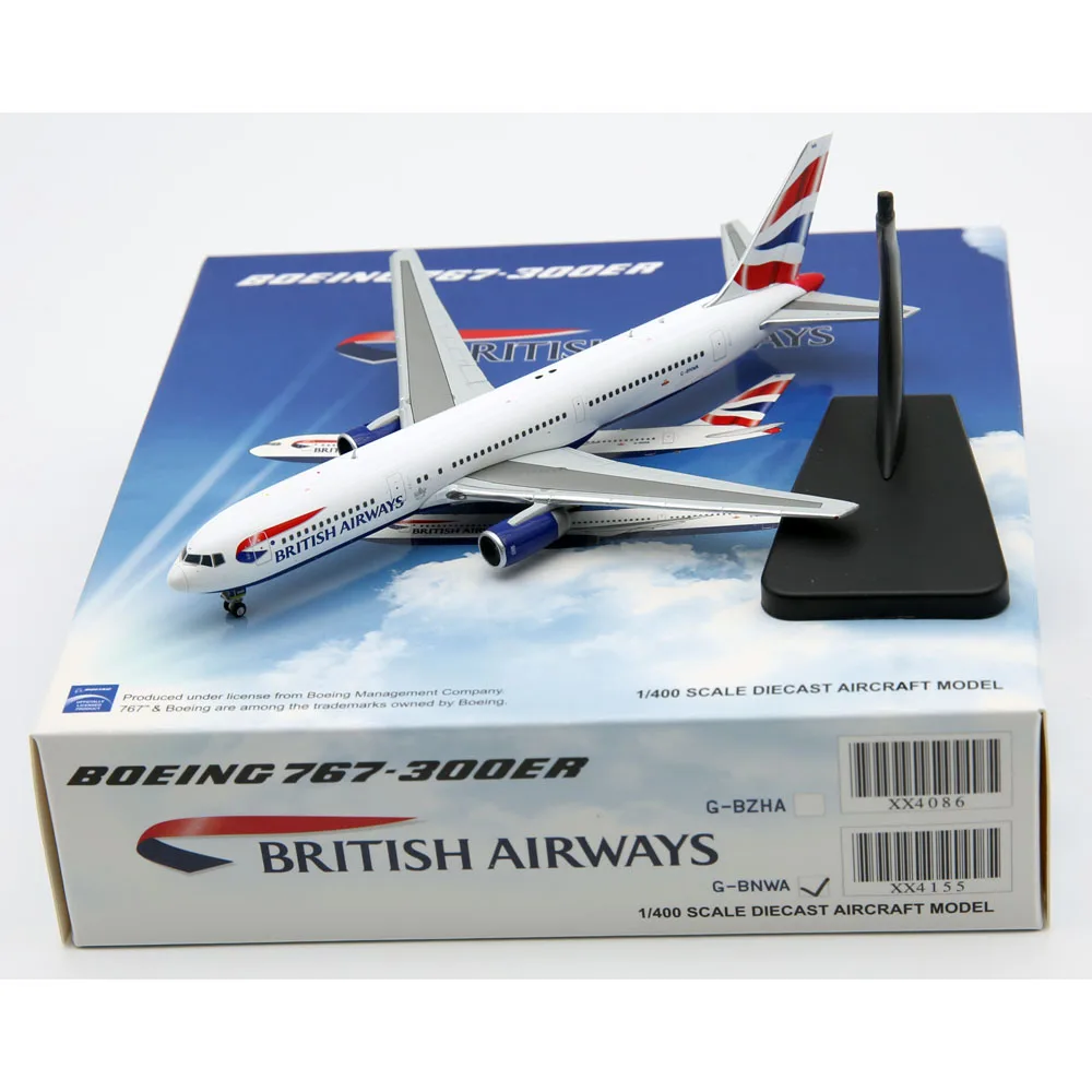 

1:400 Alloy Collectible Plane Gift JC Wings XX4155 British Airways Boeing B767-300ER Diecast Aircraft Model G-BNWA With Stand