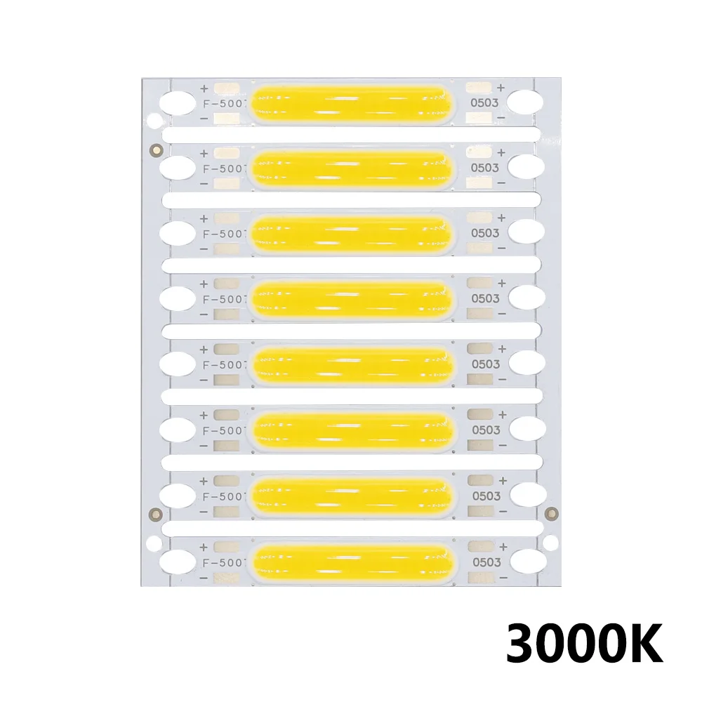 8pcs 1W 3W 5W 300mA COB LED Light Chip 3V 9V 12V 15V 17V For FlashLight Wall  Lamps lights LED Tube DIY