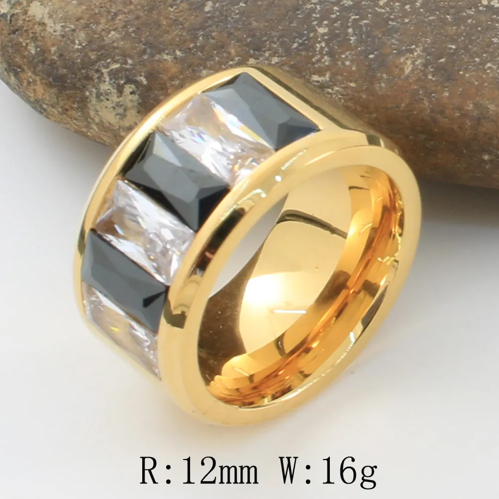 Stainless Steel Ring  Jewelry Gold Color Wholesale For Women Fashion Gift Newest Bijoux Femmes Joyas Mujer Store RBJKCIBH