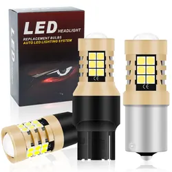 Ampoule LED stroboscopique 3 fois pour voiture, feu de recul, barrage de secours, T15, T20, 1156, W16W, P21W, W21W, T16, 921, 912