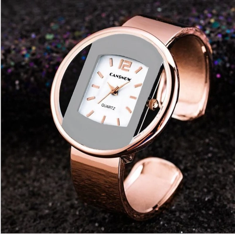 Bracelet Watch For Women Gold New CANSNOW Luxury Ladies Wristwatch Steel Quartz Clock Female Designed Fashion relogio feminino