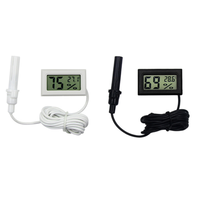 Micro LCD digital thermometer hygrometer indoor convenience temperature sensor hygrometer instrument with cable