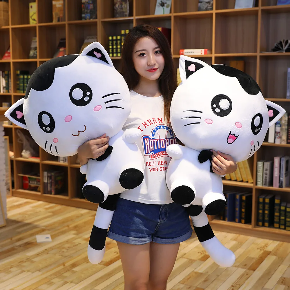 65-150CM Giant Big Face Cute Cat Stuffed Animal Toy Pillow Cute Stuffed Animal Cat Home Baby Sleeping Toy Kids Birthday Gifts