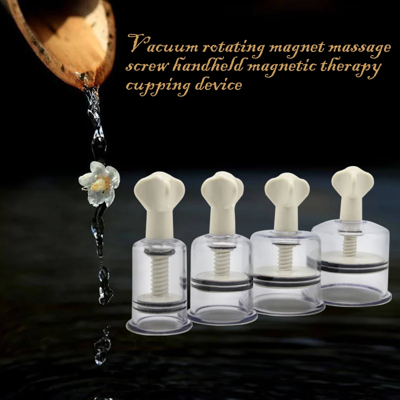 5 Sizes Handle Chinese Kit Body Suction Pumps Massager Vacuum Twist Rotary Cupping Cups Home Use Manual Massager Healthy care