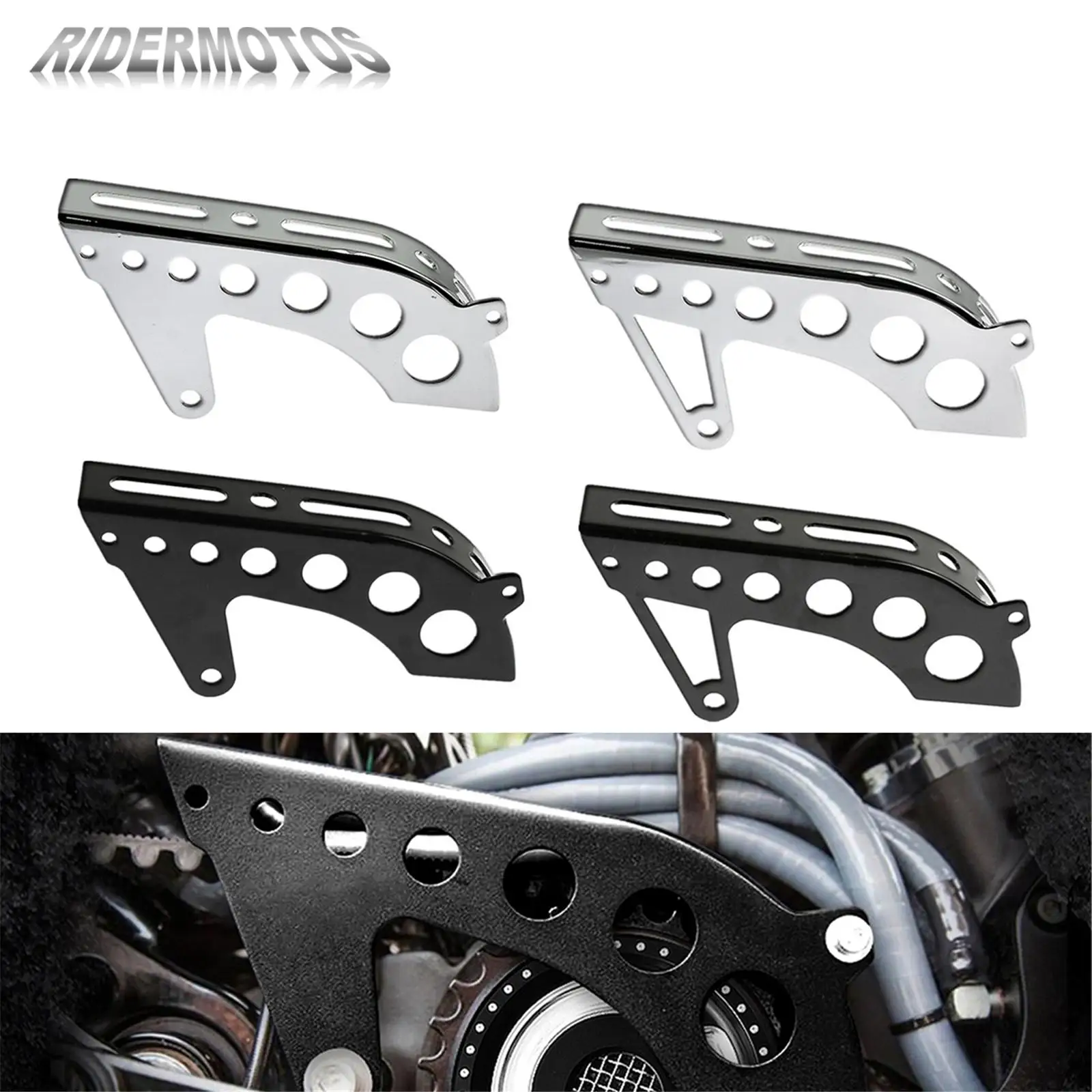 

Motorcycle Black/Chrome Drive Pulley Cover Front Pulley Guard Aluminum For Harley Sportster XL 883 1200 Roadster 48 72 SuperLow