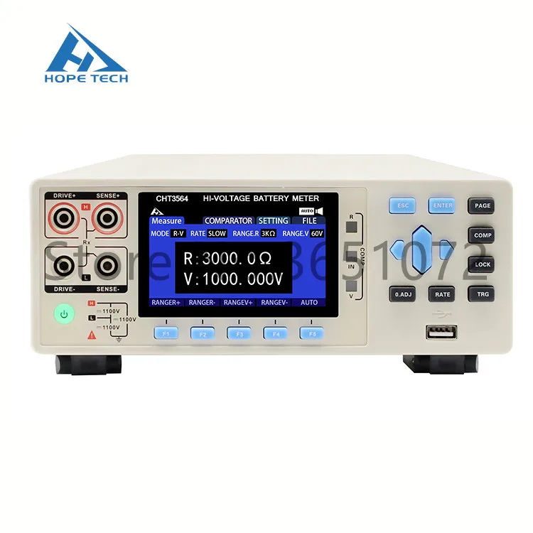 CHT3564 Battery Meter Battery Internal Resistance Tester for High Voltage Battery with 10μV~1000V Voltage, 0.1μΩ~3kΩ Resistance