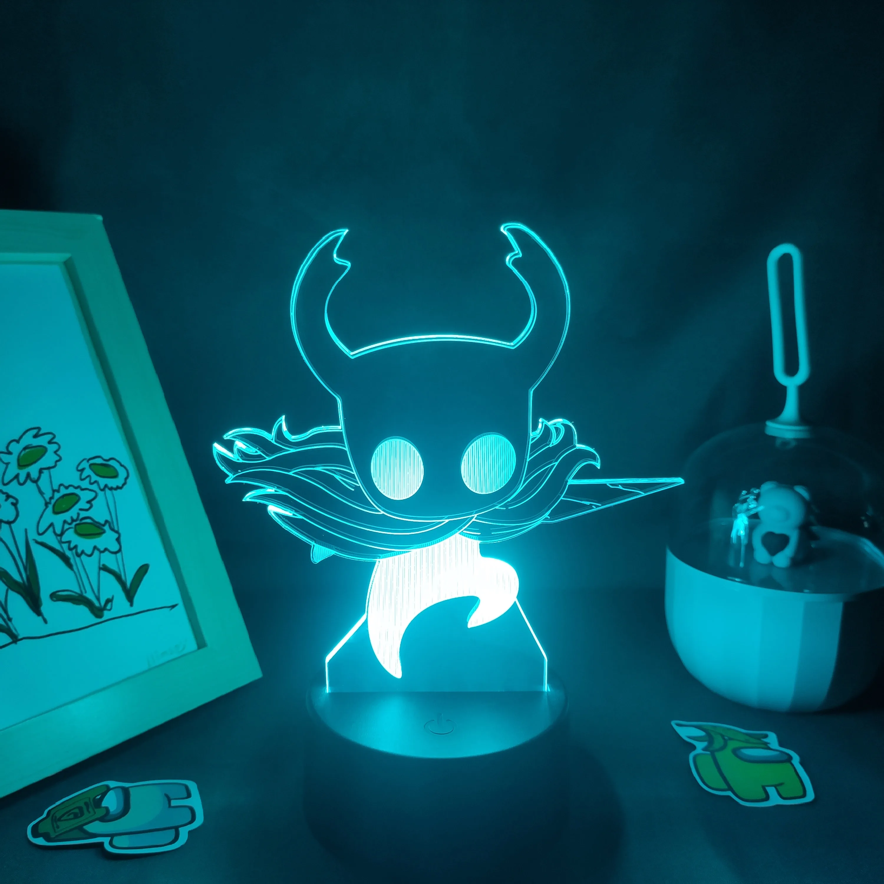 Hollow Knight Game 3D Lamps Led RGB Neon Night Lights Birthday Toys Cool Gift For Friends Kid Bed Room Table Colorful Decoration