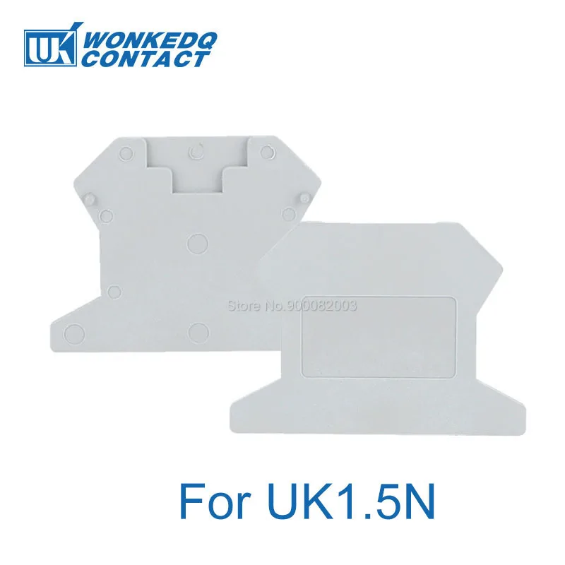 1Pc D-UK1.5 End Cover For UK 1.5 Electrical Terminals Wire Connector UK Din Rail Terminal Block Accessories End Barrier Plate