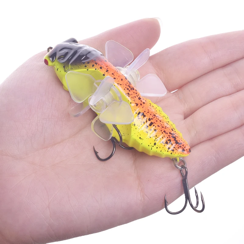 1 Pcs Propeller Popper Sea Fishing Lures 7.5cm 15.5g Top water Trolling Big Wobblers Artificial Bait With 4 # Hooks​ Crankbaits