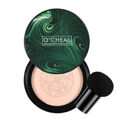 Ocheal bb cc creme almofada, fundação maquiagem compacta, corretivo, cosméticos rosto, cogumelo cabeça puff