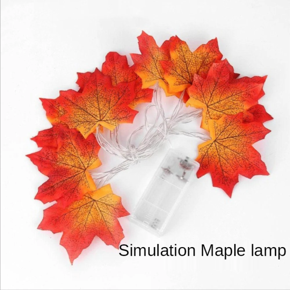 

Hot-selling LED Maple Leaf String Lights Simulated Maple Leaf Christmas Decoration Lights Thanksgiving Wedding Flashing Lights