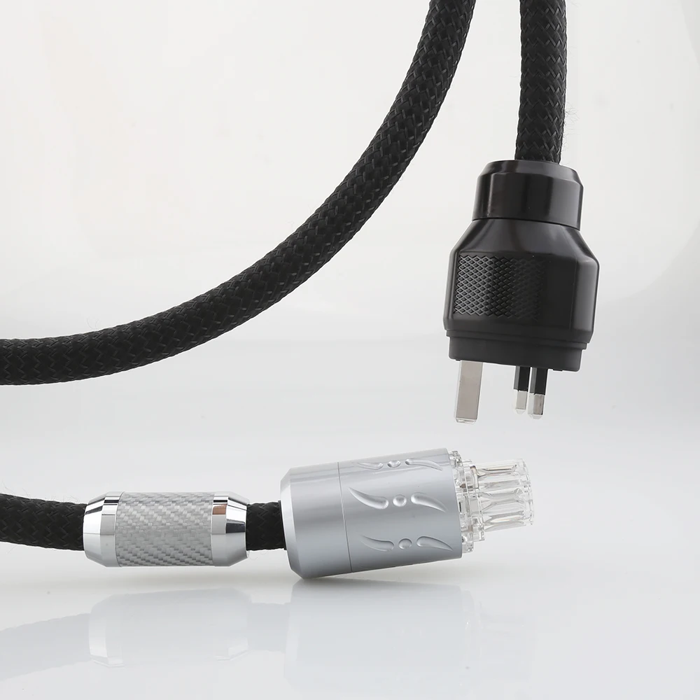 

Viborg UK Mains Power Leads HIFI UK Power Cord With Pure Copper Rhodium Plated UK Plug Cable For HongKong ,Singpore UK