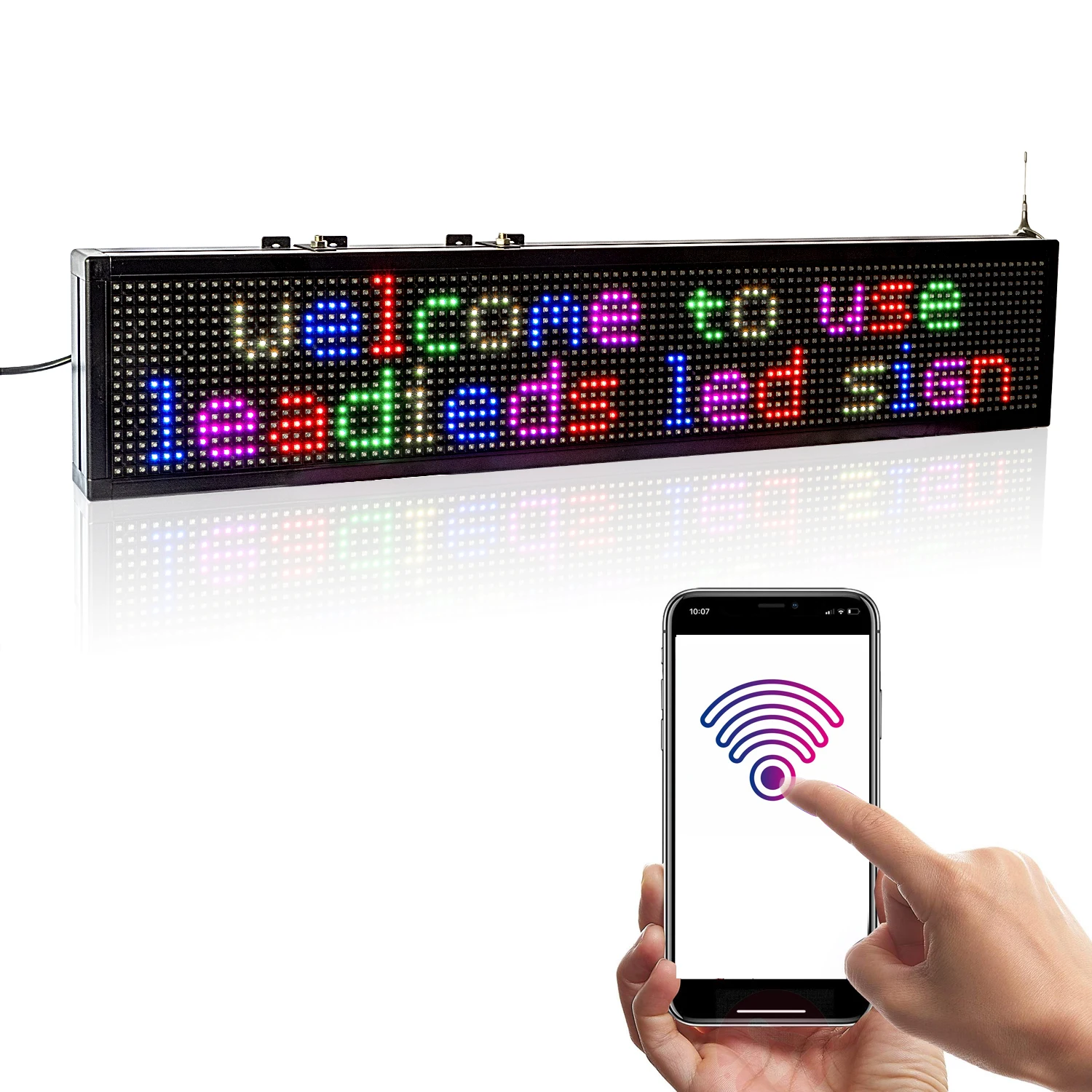 30X6 Inch Led Advertenties Tekenen Full Color Rgb Smd Display Storefront Message Board, programmeerbare Scrolling Display Programma Door Wifi/Usb