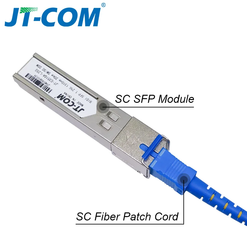 Imagem -03 - Módulo de Fibra Óptica Sfp Pares sc 5km 20km Gigabit Monomodal Transceptor Compatível com Comutador Ethernet Satélite