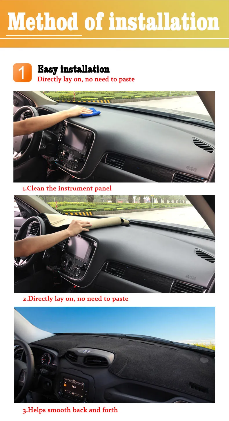 Für Jeep Renegade BU 2015-2025 Auto-Armaturenbrett-Abdeckmatte Sonnenschutz-Pad Instrumententafel-Teppiche Anti-UV Auto-Zubehör – Detail 10
