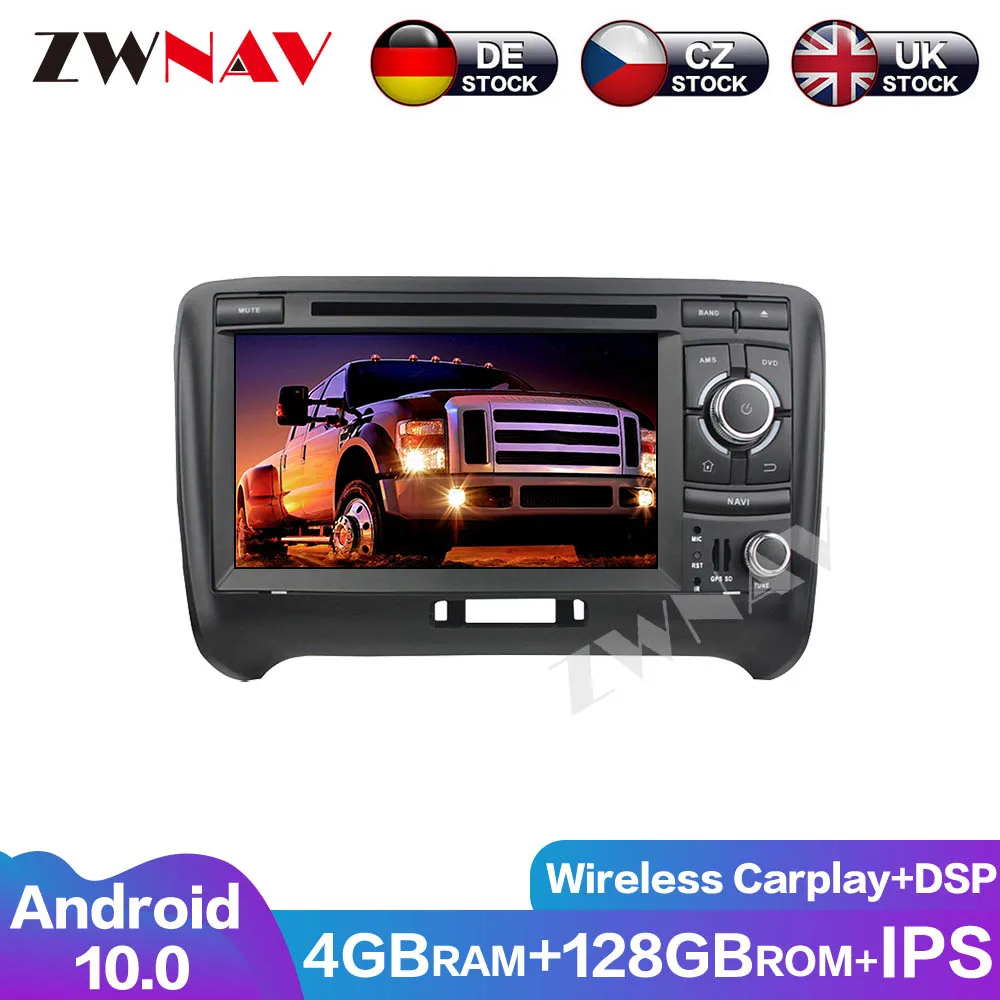 Android 10 128G IPS Screen Car Multimedia Player For Audi TT 2006 2007 2008-2013 Car Audio Radio Auto Stereo Gps Navi Head Unit