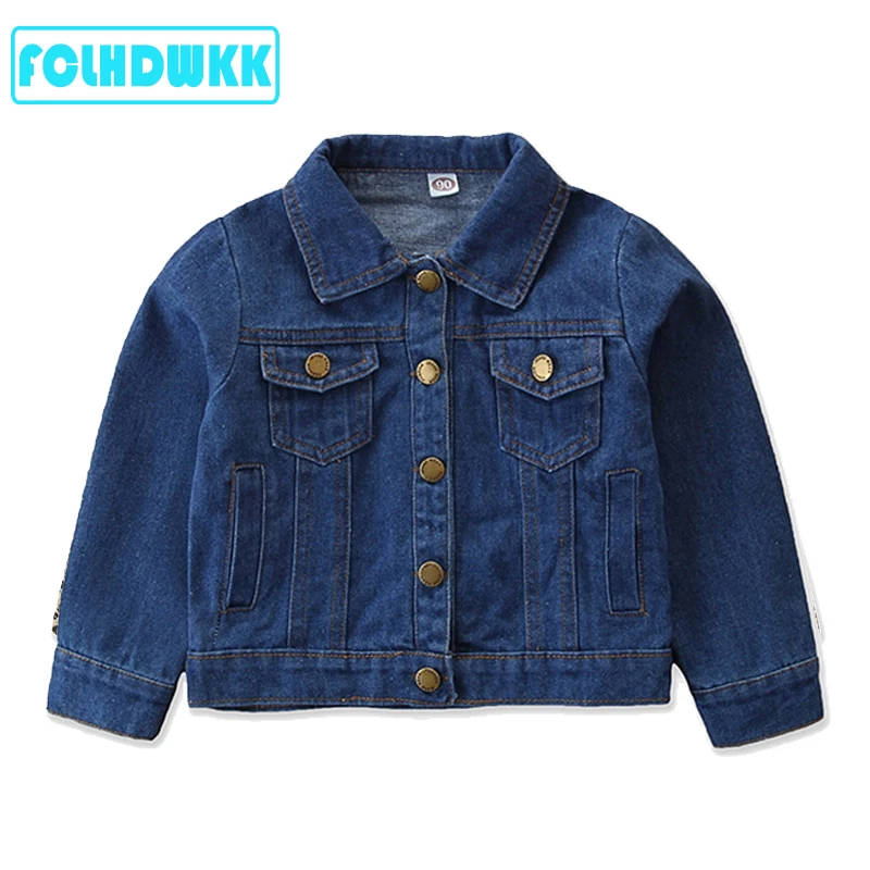 

2020 Denim Jacket for Girls Toddler Children Autumn Spring Outerwear Fashion Outfits Kids Jacket Girl Coats Kids Clothes 2-7Y