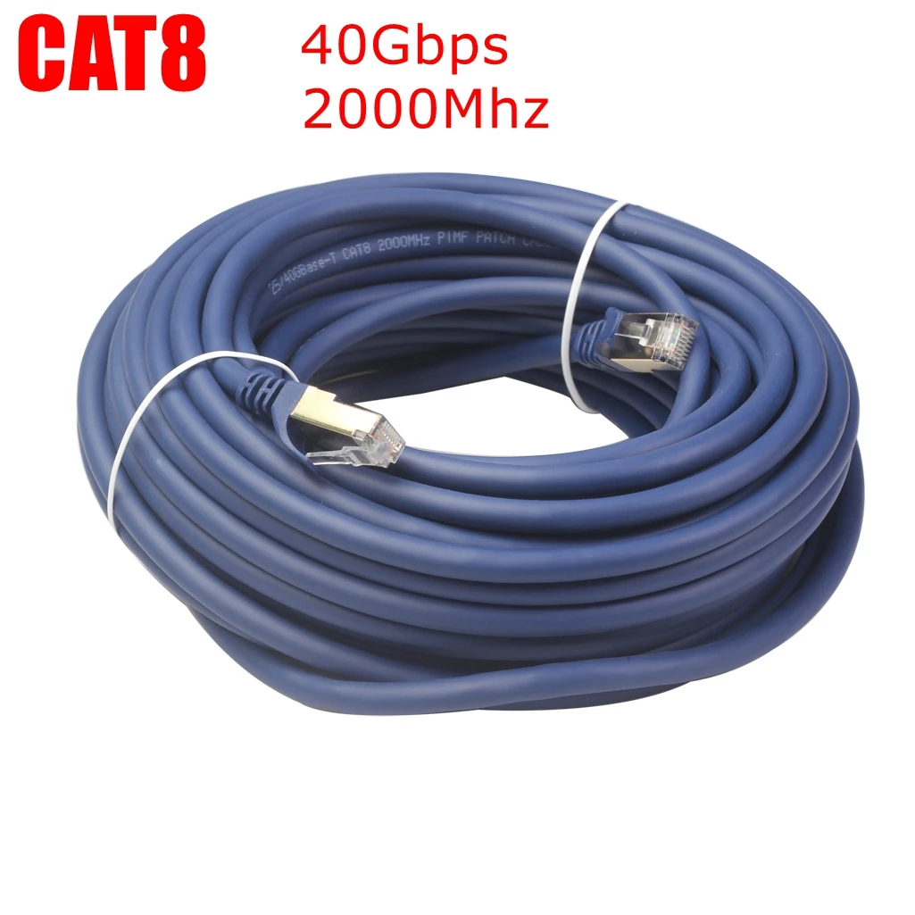 Kabel Ethernet Cat5/Cat8 kabel sieciowy RJ45 przewód sieciowy Cat 5 przewód Lan Cat 8 kabel Patch RJ45 10m/15m/20m do routera kabel do laptopa