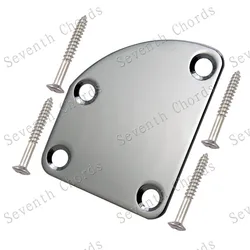 A Set Electric Bass Guitar Neck Plate Unfilled Corner Type Neck Joint Plate Guitar Parts Chrome Black Golden Guitar Accessories