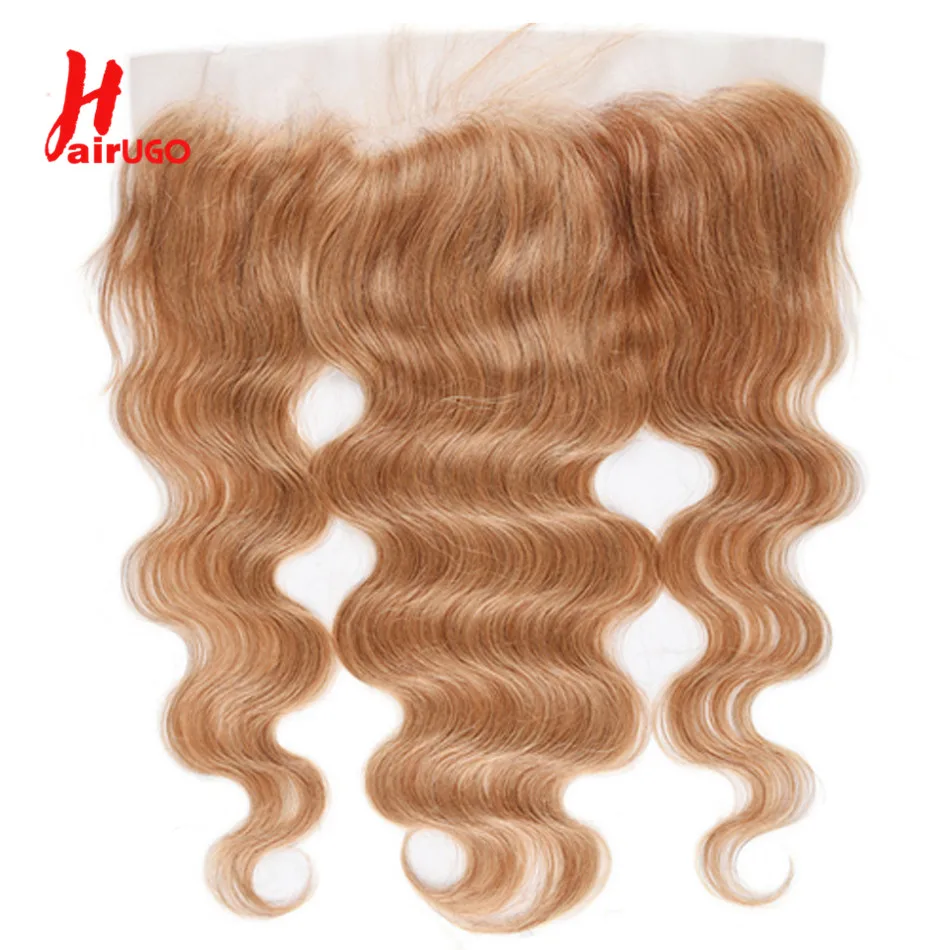 #27 Onda Do Corpo Lace Frontal Transparente 13X4 Lace Front 100% Cabelo Humano Remy Lace Frontal Com O Cabelo Do Bebê Prearrancadas HairUGo