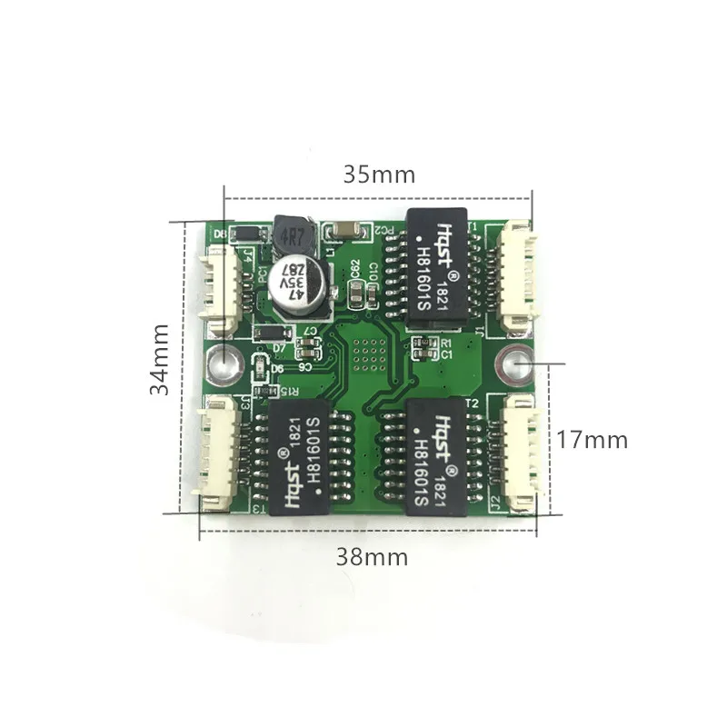 Mini module de commutation PBC OEM 5V 12V, mini Ports 3/4/5 Ports, carte Pcb, mini commutateur ethernet 5V-12V 10/100Mbps