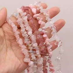 Natural Strawberry Quartzs Gravel Beads Irregular Morgans Loose Stone Beads For Jewelry Making DIY Necklace Bracelet 5-8mm