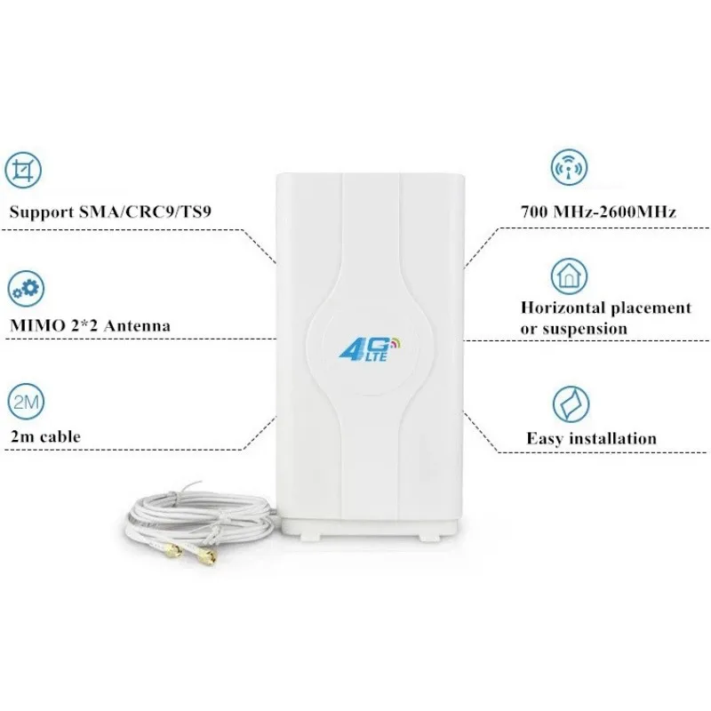 3g 4g Lte Antenna Mobile Antenna 700~2600mhz 88dbi SMA CRC9 TS9 Male Connector Booster Mimo Panel Antenna