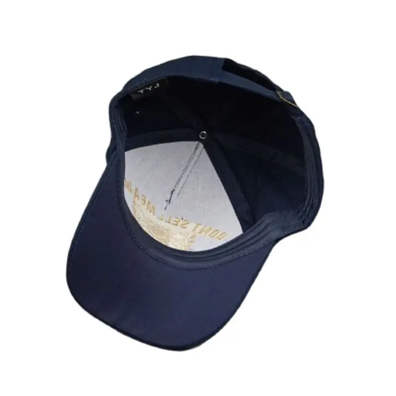 1pcs Korean Version Of The Gold Embroidery Baseball Caps Men And Women Fashion Peaked Cap Sun Hat 3Color Wholesale