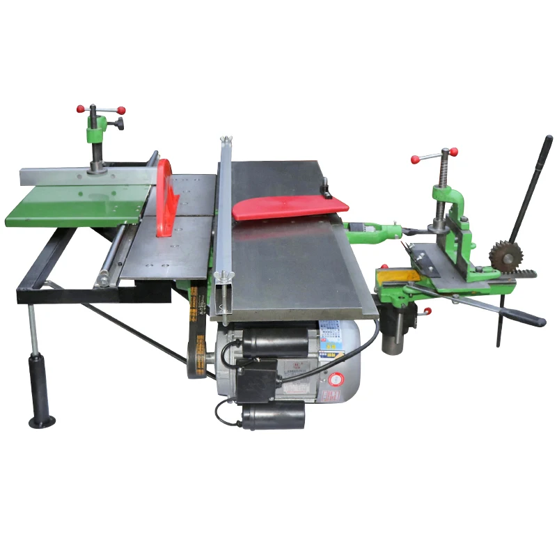 Desktop multi-function wooden bar machine tool, mechanical electric planer, planer, planer, table saw, optional mobile sliding