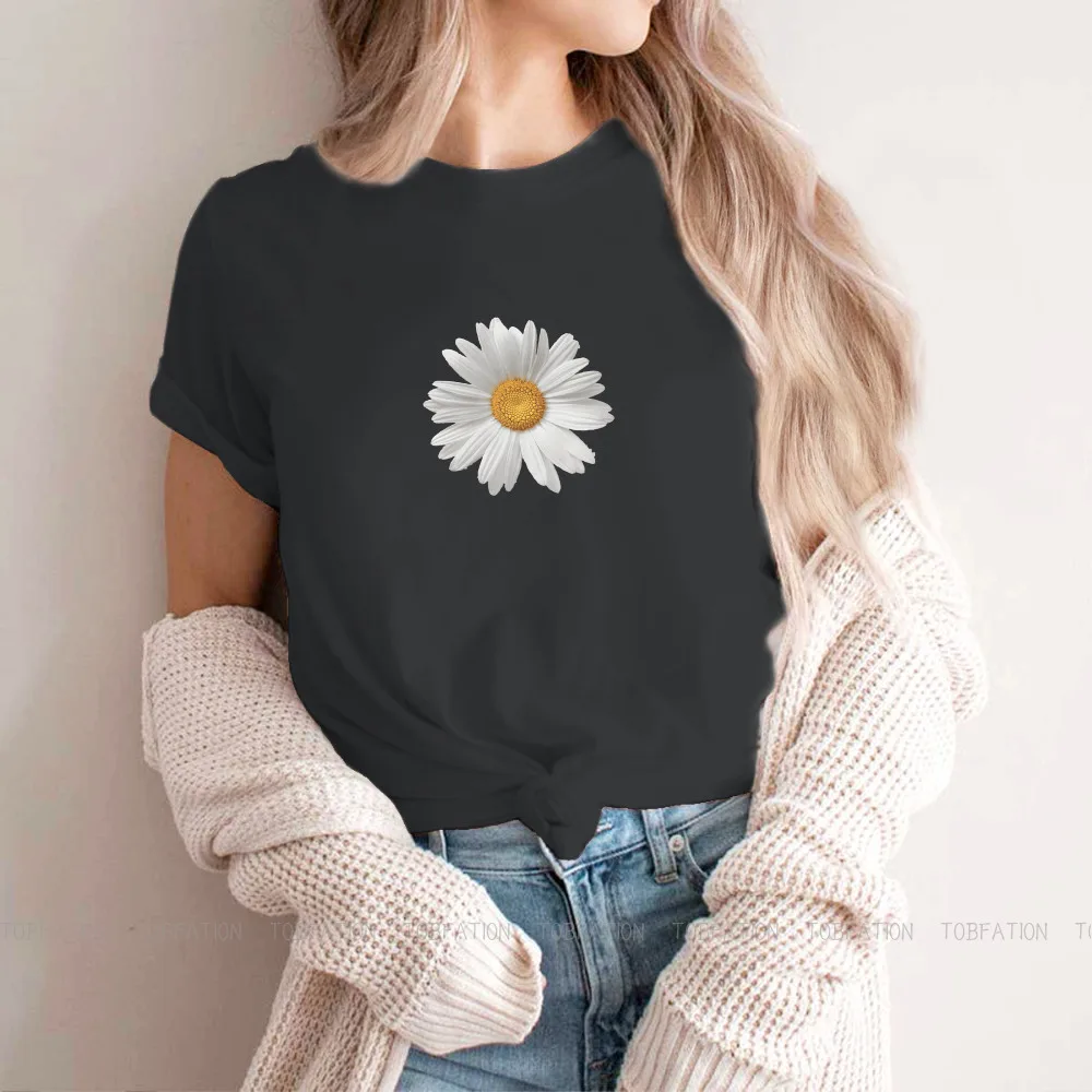 Daisy White Feminine Shirts Flowers Lover Oversized T-shirt Harajuku Vintage Female Clothing