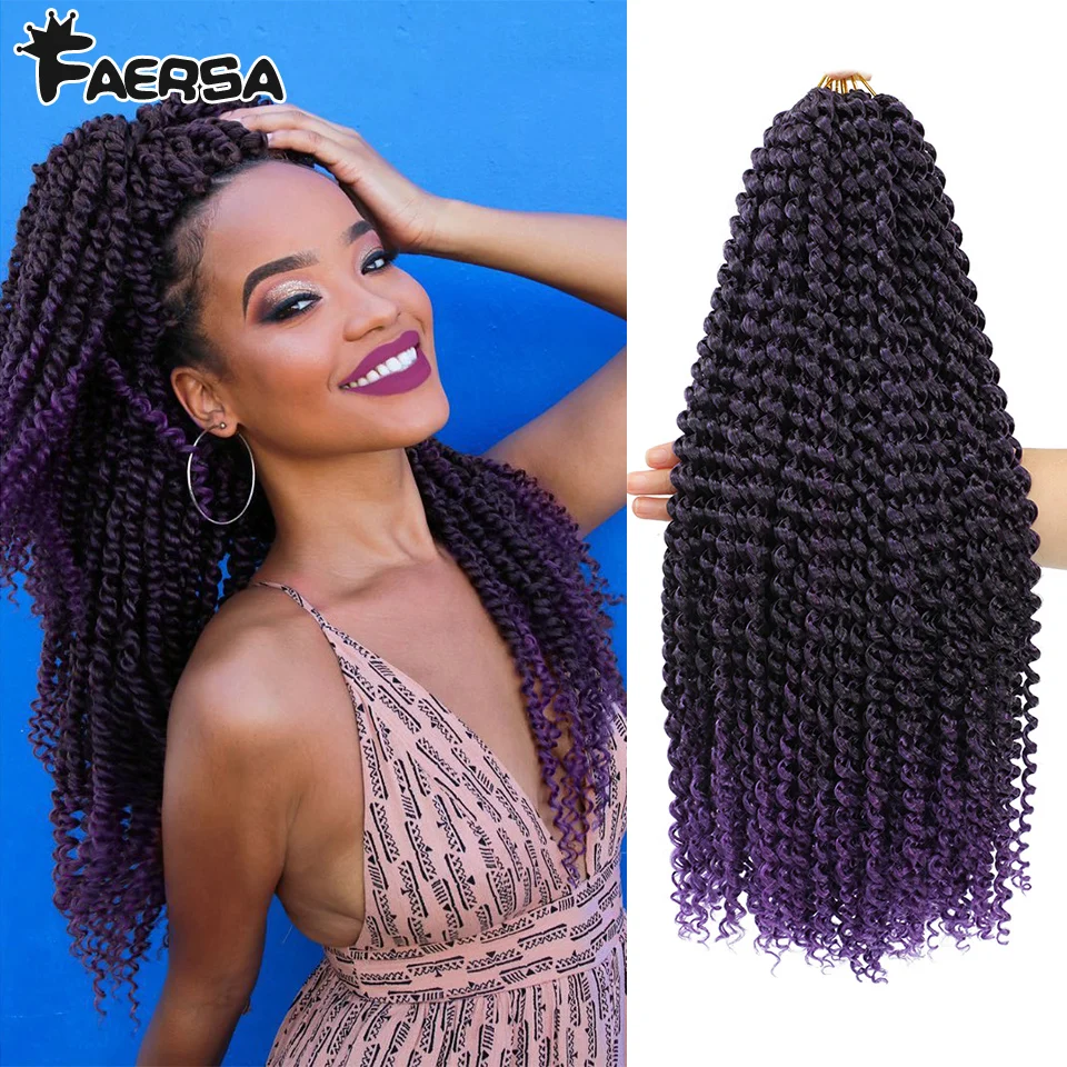 

Braiding Extension Butterfly Afro Synthetic Locs Passion Twist Hair Crochet 18Inch Extension For Black Women Long Ombre Hair