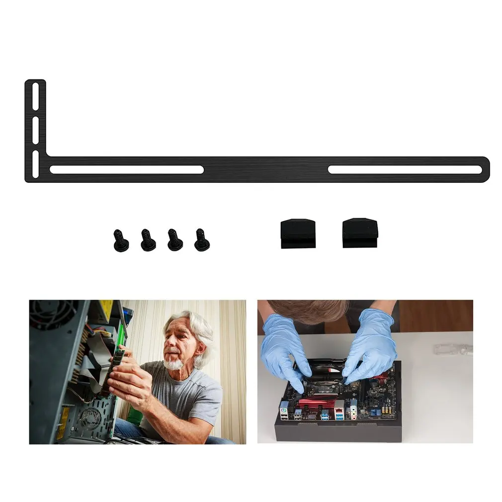 For PCI Side-Blown Graphics Card Cooling Fan Mount Bracket L-shaped Support Bracket Universal Graphics Card Radiator Holder