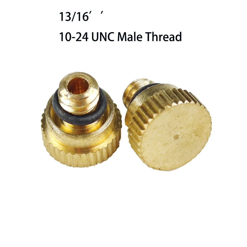 Brass Nozzle End Plug 3/16'' Thread 10-24 UNC For Blocking Misting System Fog Machine Connectors