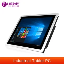 Toque Industrial All-in-One PC com Painel Embutido Capacitivo, Computador Industrial, Windows 7, 10, WindsXP, HMI, 10, 12, 15, 17, 19