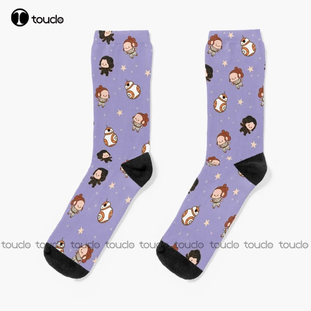 

Reylo Adventure - Purple Socks Black Socks For Men Unisex Adult Teen Youth Socks Personalized Custom 360° Digital Print