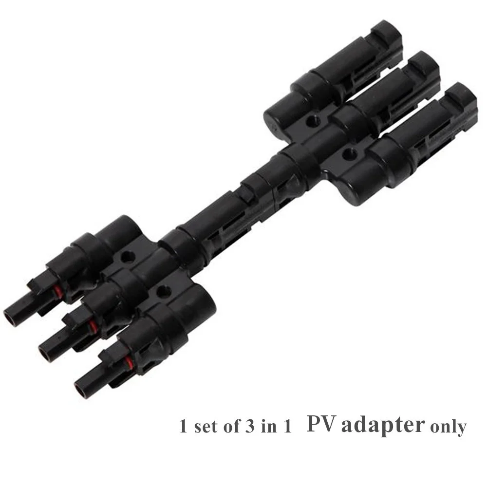 オスとメスのソーラーパネルアダプター,2 in 1,3 in 1,4 in, 5 in,1,6 in 1,コネクタケーブルスプリッター,並列接続